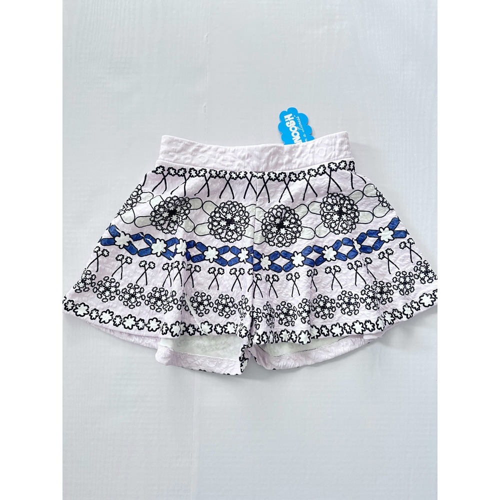 Lanoosh Girls Pink Floral Geometric Textured Skort Size S 6-7 Made in USA NEW